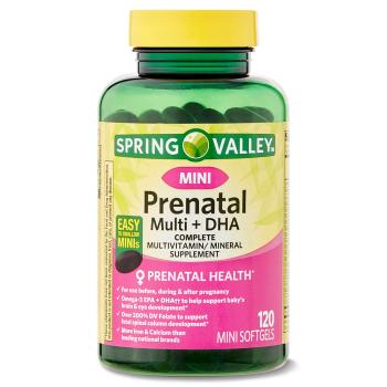 SPRING VALLEY MINI PRENATAL MULTI + DHA 120S SOFTGELS