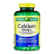 SPRING VALLEY CALCIUM 600MG WITH VITAMIN D3 250S TAB