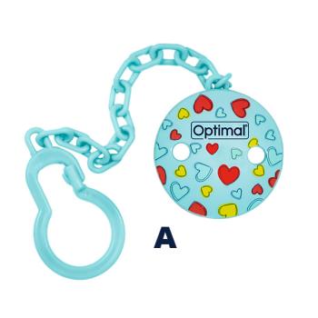 Optimal Pacifier Holder With Plastic Clip